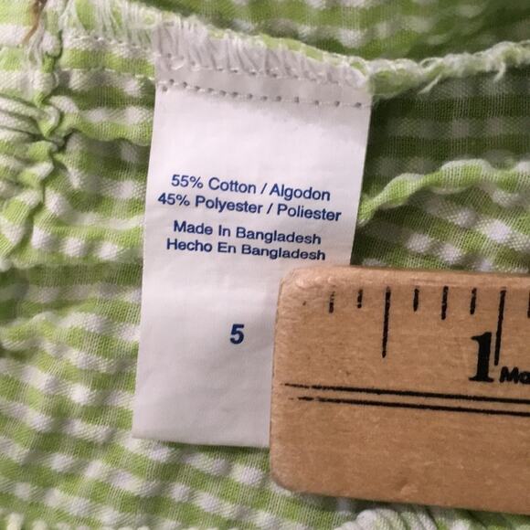 Samara Brothers Girl Sz 5 Checkered Seersucker Pull‎ On Ruffle Shorts - Picture 3 of 5